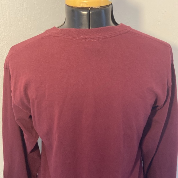 Gildan Ultra Cotton Maroon Graphic Rights Long Sleeve Teeshirt - Picture 8 of 13